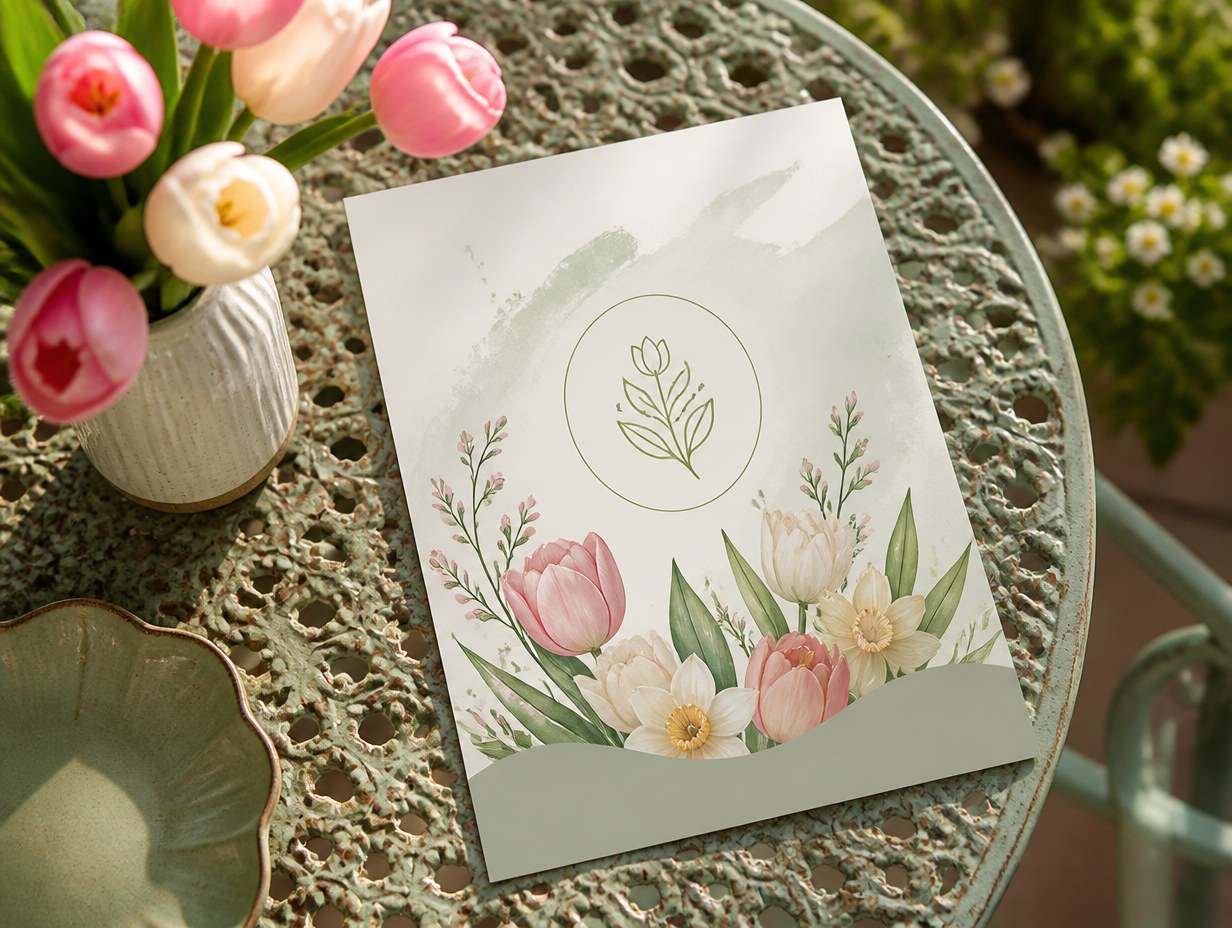 AI-generated spring flyer mockup sample