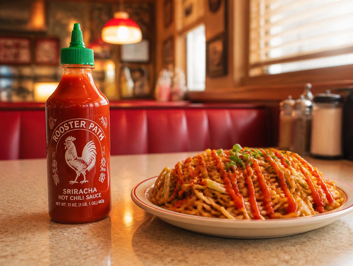 Sriracha Bottle mockup example