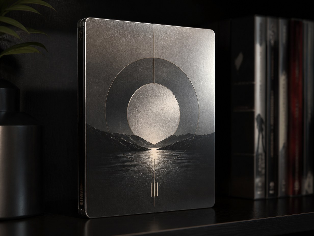AI-generated steelbook case mockup sample