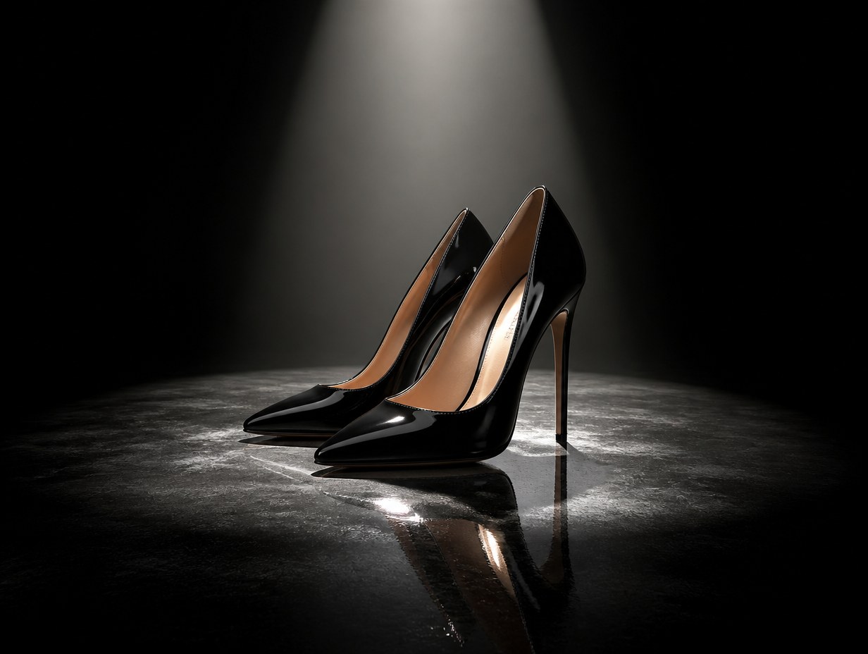 AI-generated stilettos mockup sample