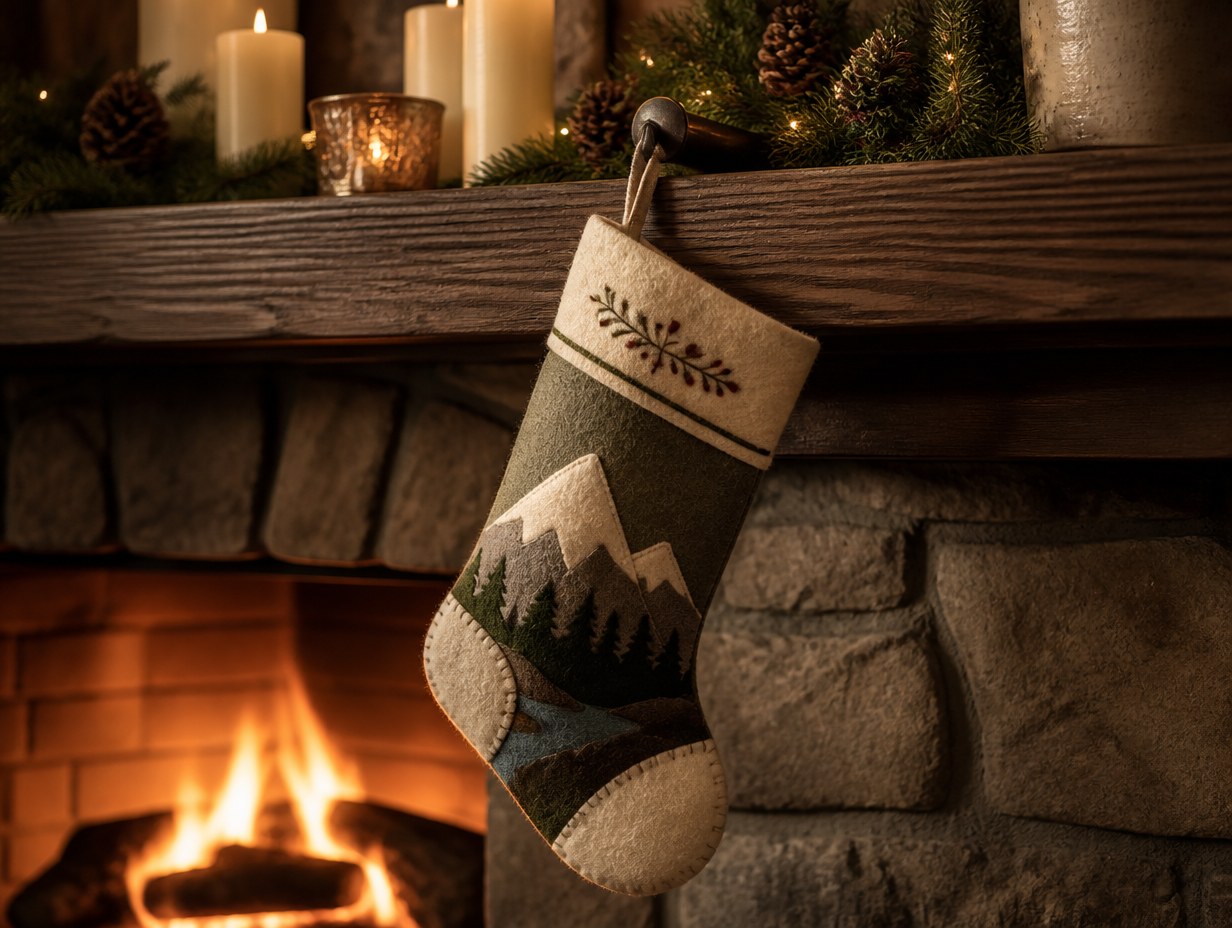 AI-generated stocking mockup sample