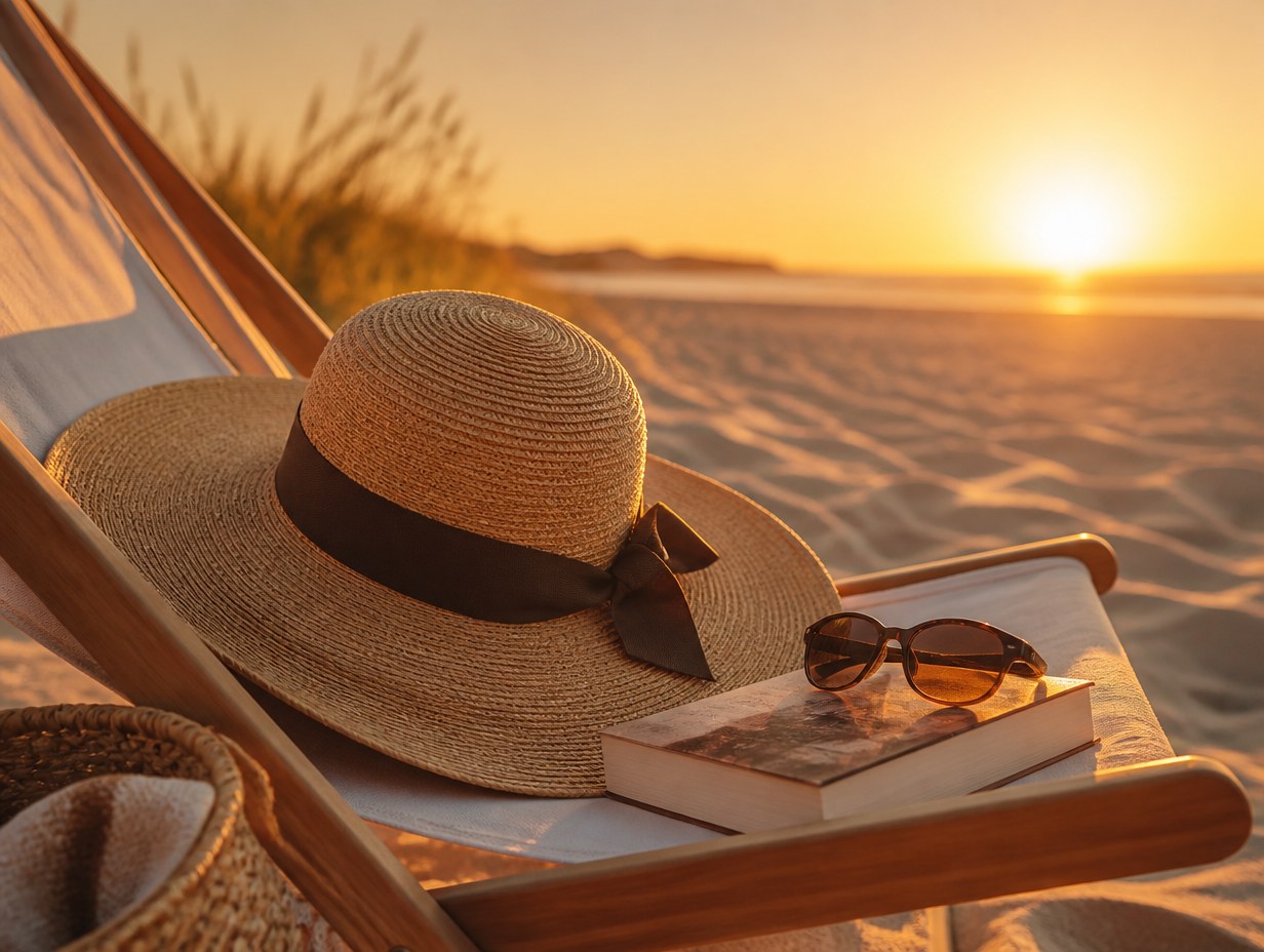 AI-generated straw sun hat mockup sample