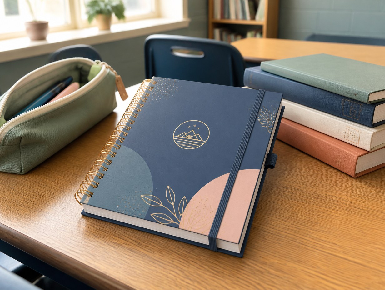 AI-generated student planner mockup sample