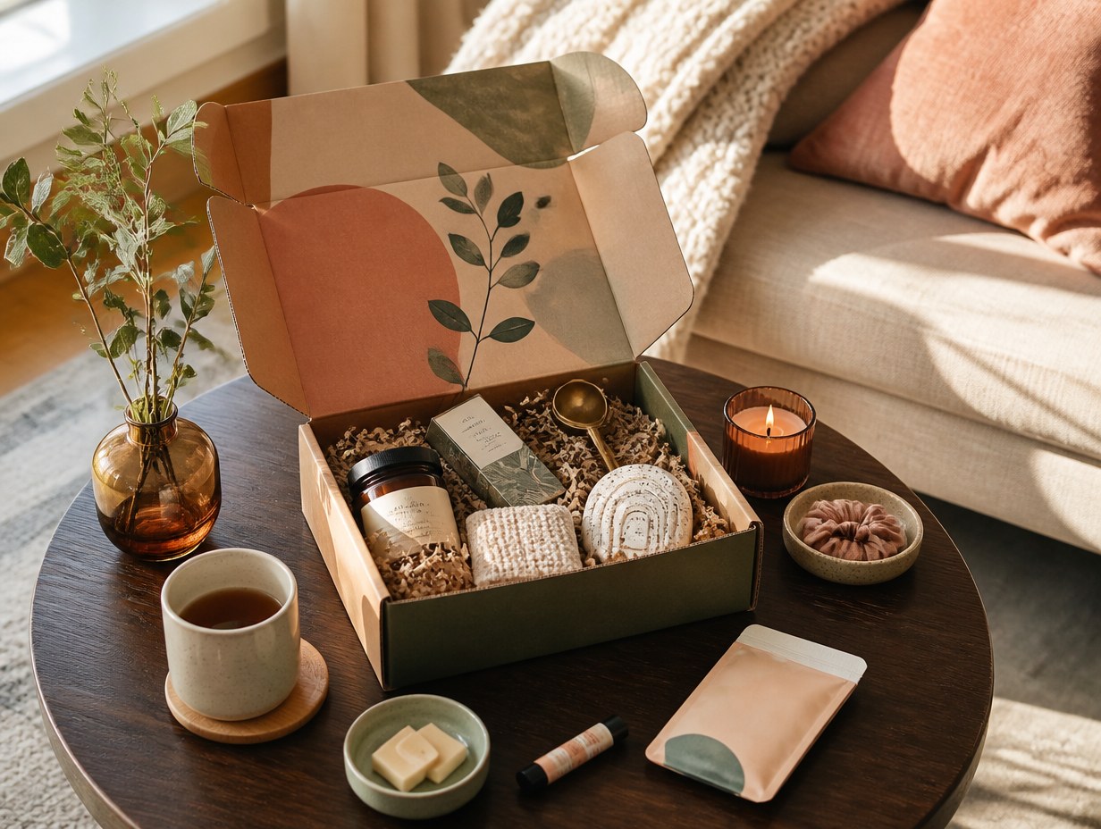 AI-generated subscription box mockup sample