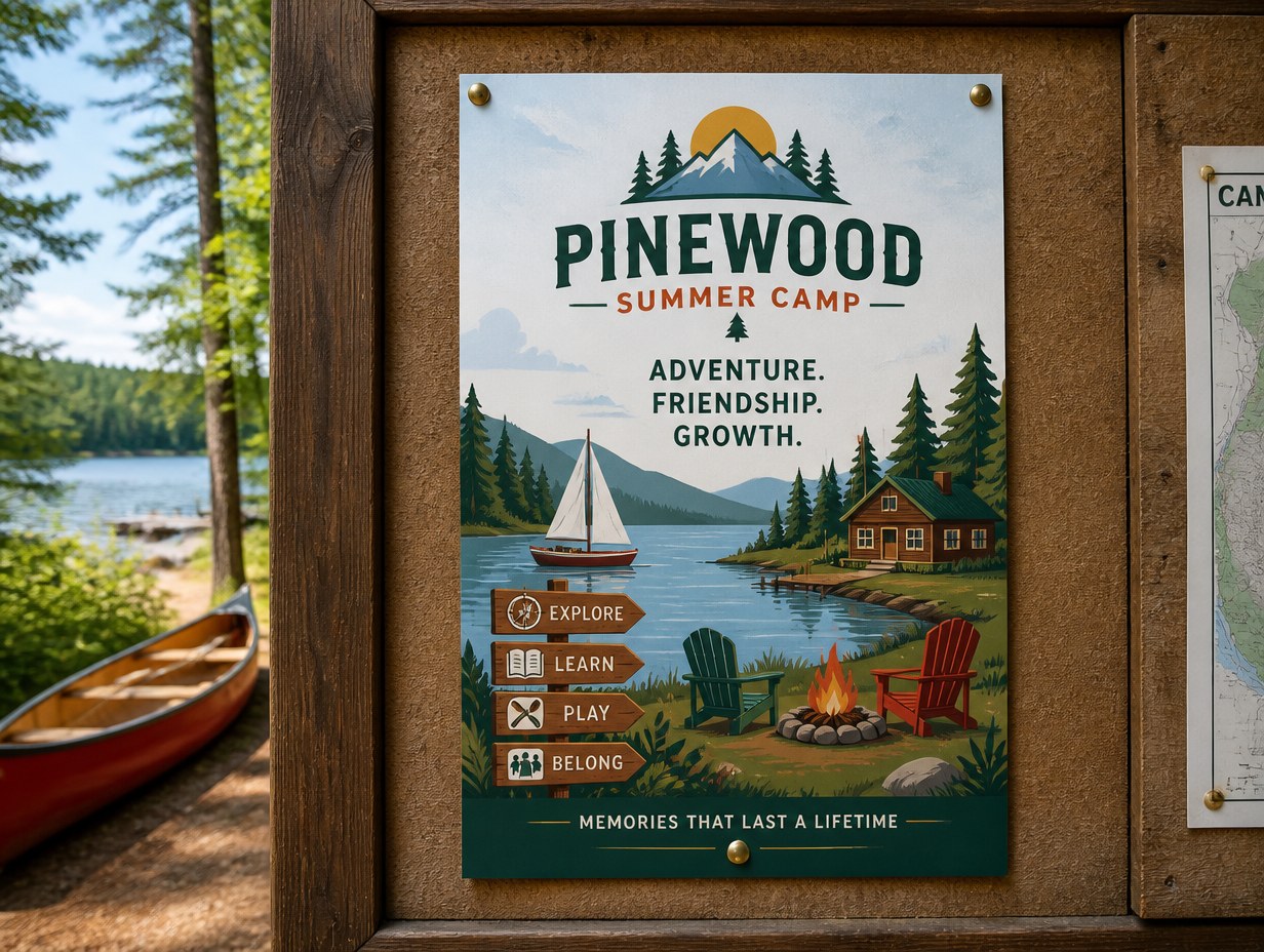 Summer Camp Flyer mockup example