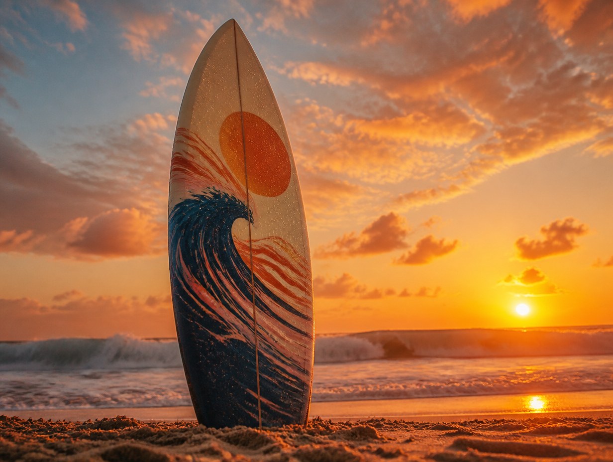 AI-generated surfboard mockup sample
