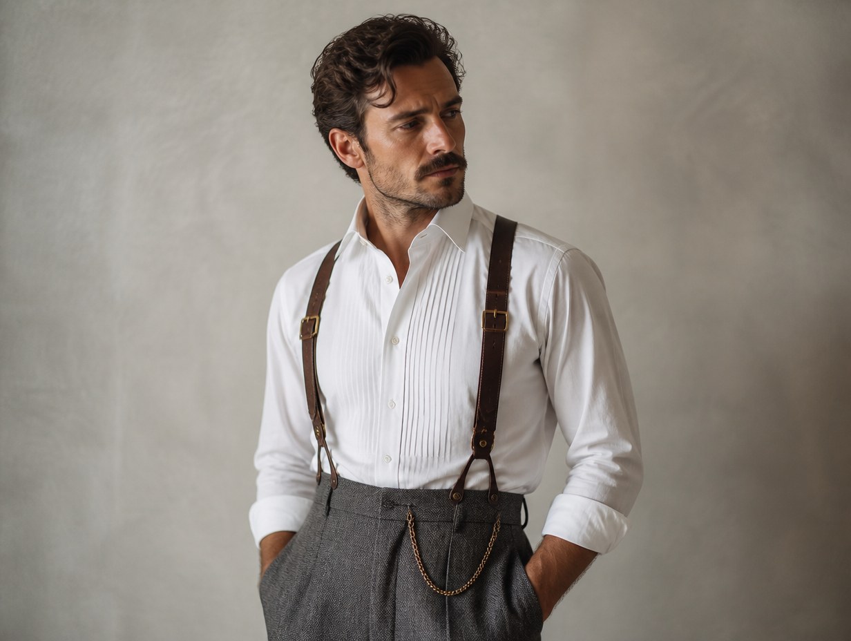 AI-generated suspenders mockup sample