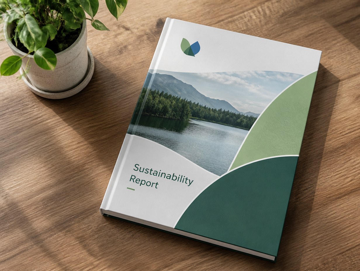 Sustainability Report mockup example