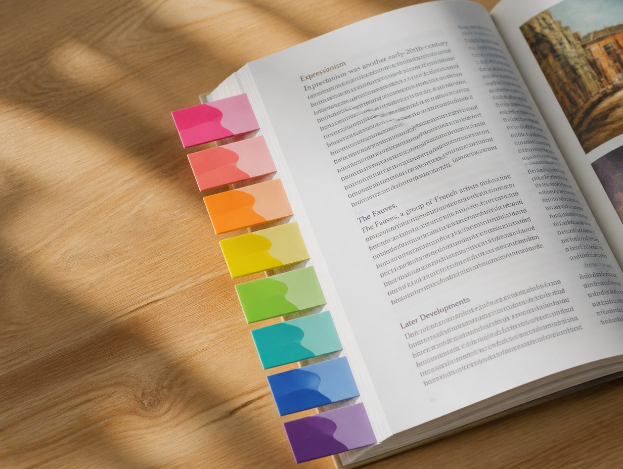 AI-generated tab sticky note mockup sample