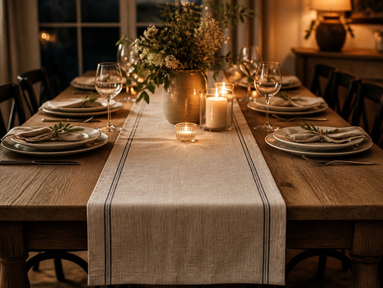 AI-generated table runner mockup sample