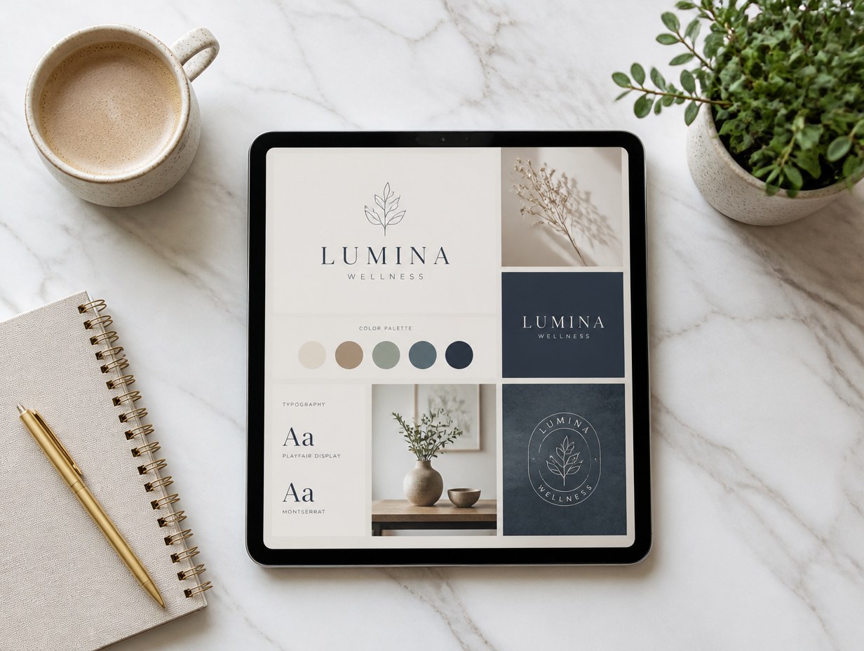 Tablet Flat Lay mockup example