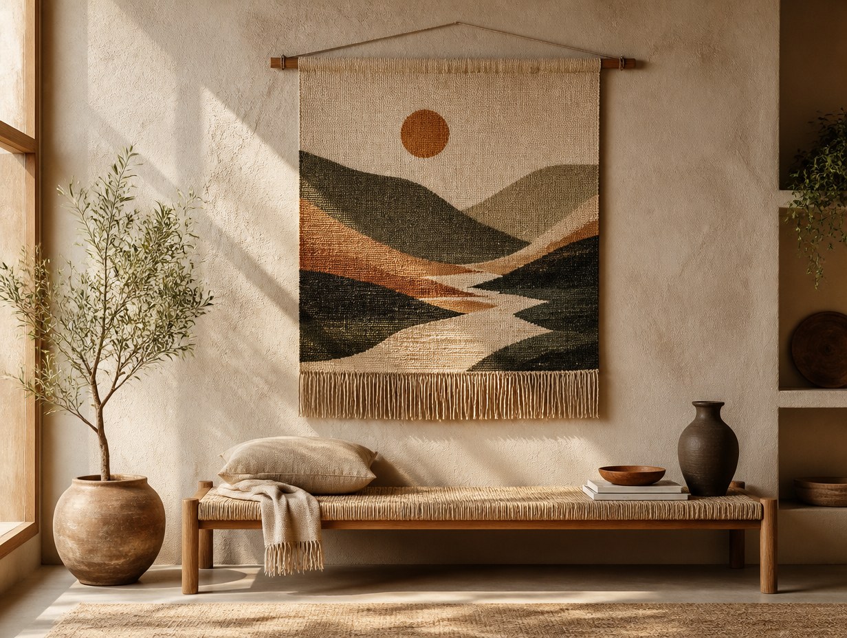 AI-generated tapestry mockup sample