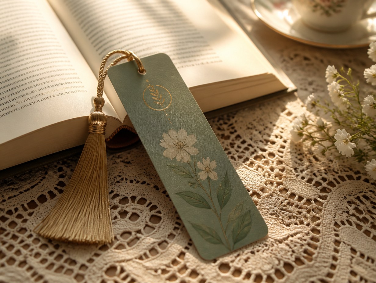 AI-generated tassel bookmark mockup sample