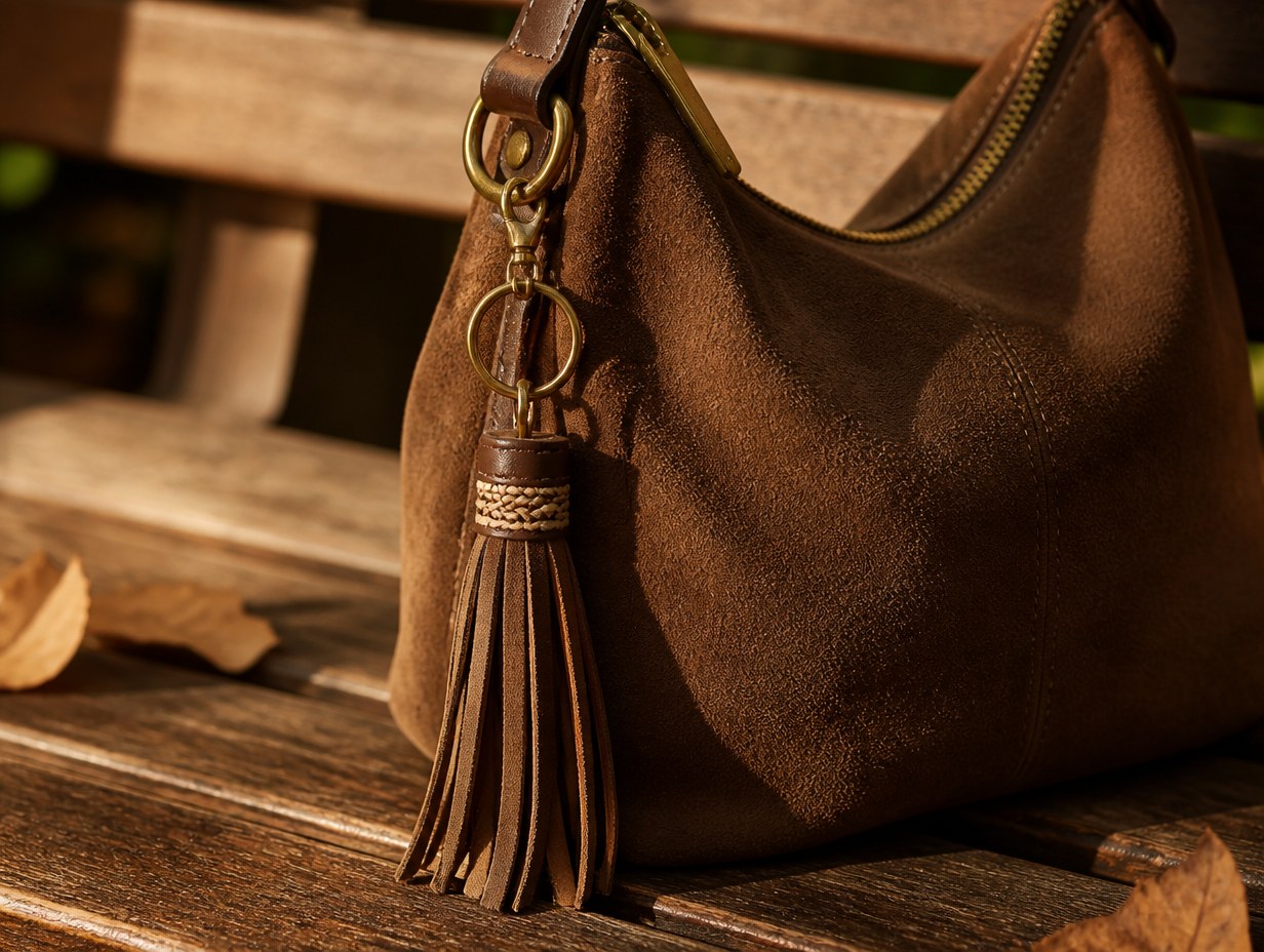AI-generated tassel keychain mockup sample