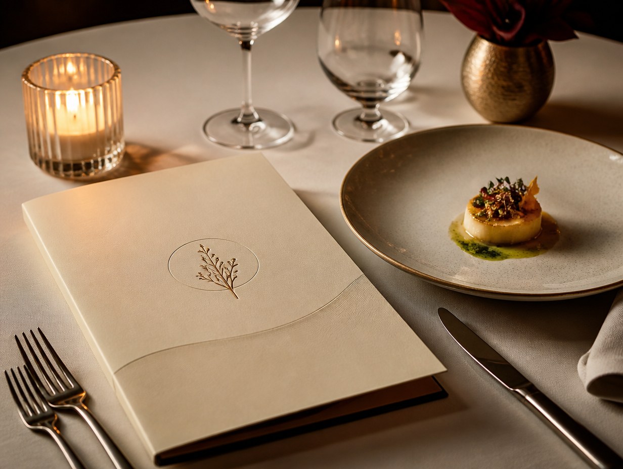 AI-generated tasting menu mockup sample
