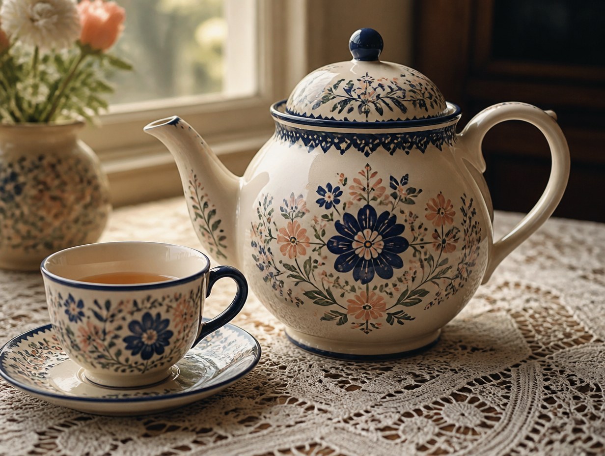 AI-generated teapot mockup sample