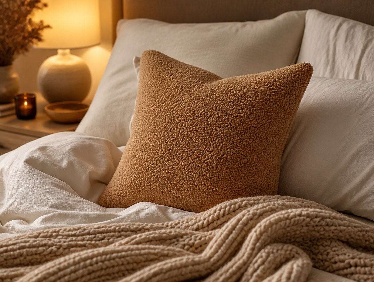AI-generated teddy pillow mockup sample