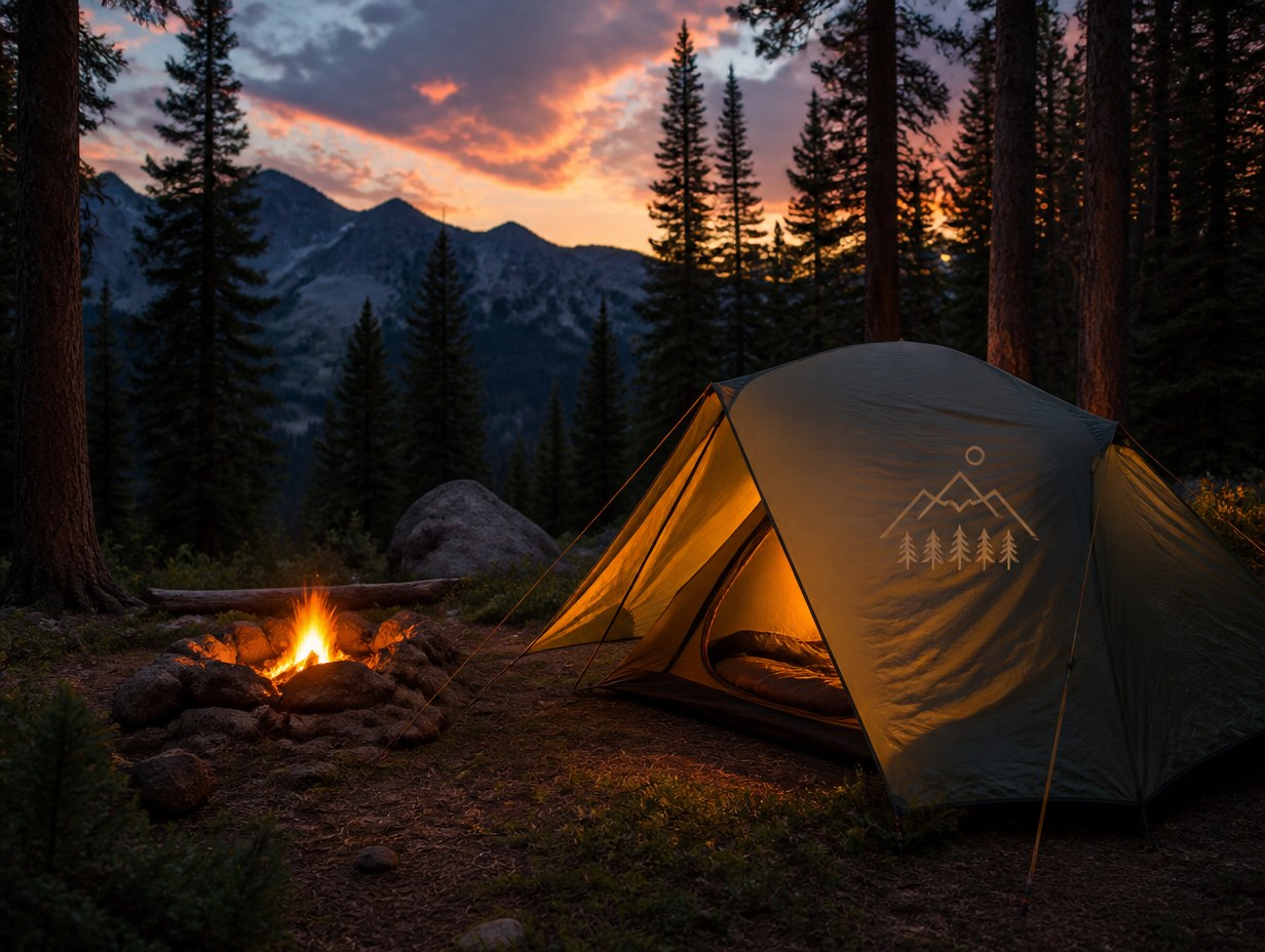 AI-generated tent mockup sample