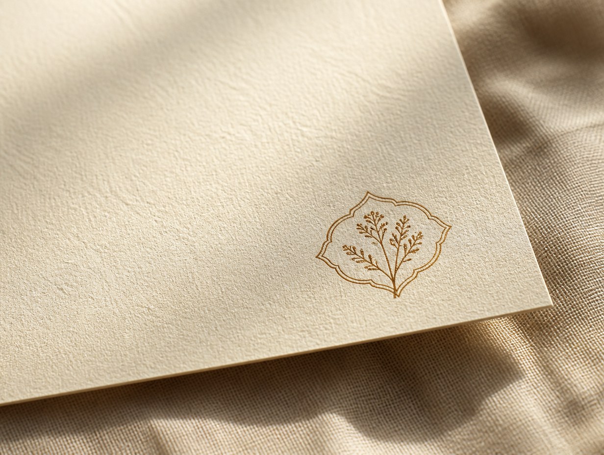 AI-generated textured paper mockup sample