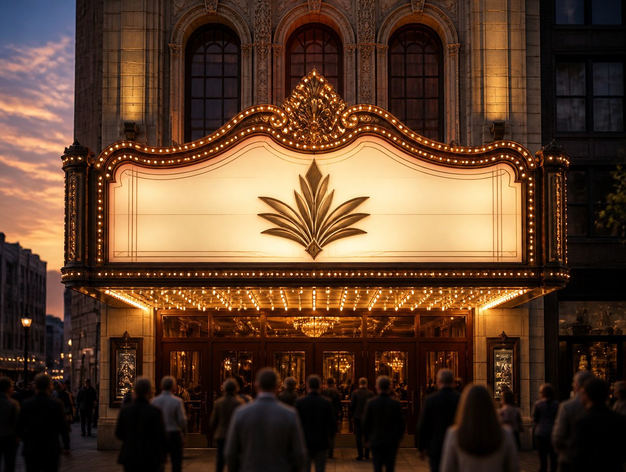 AI-generated theater marquee mockup sample