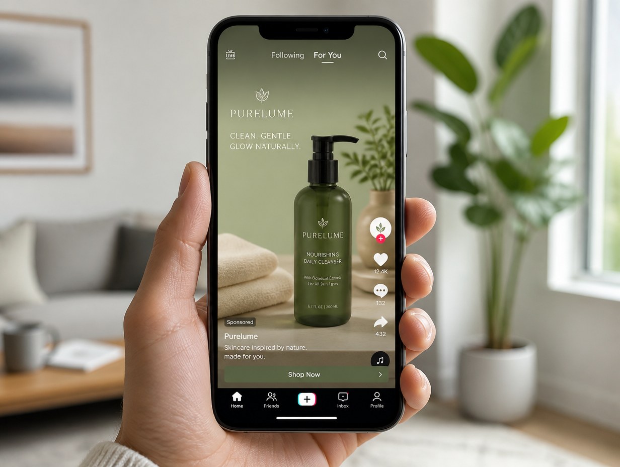 AI-generated tiktok ad mockup sample