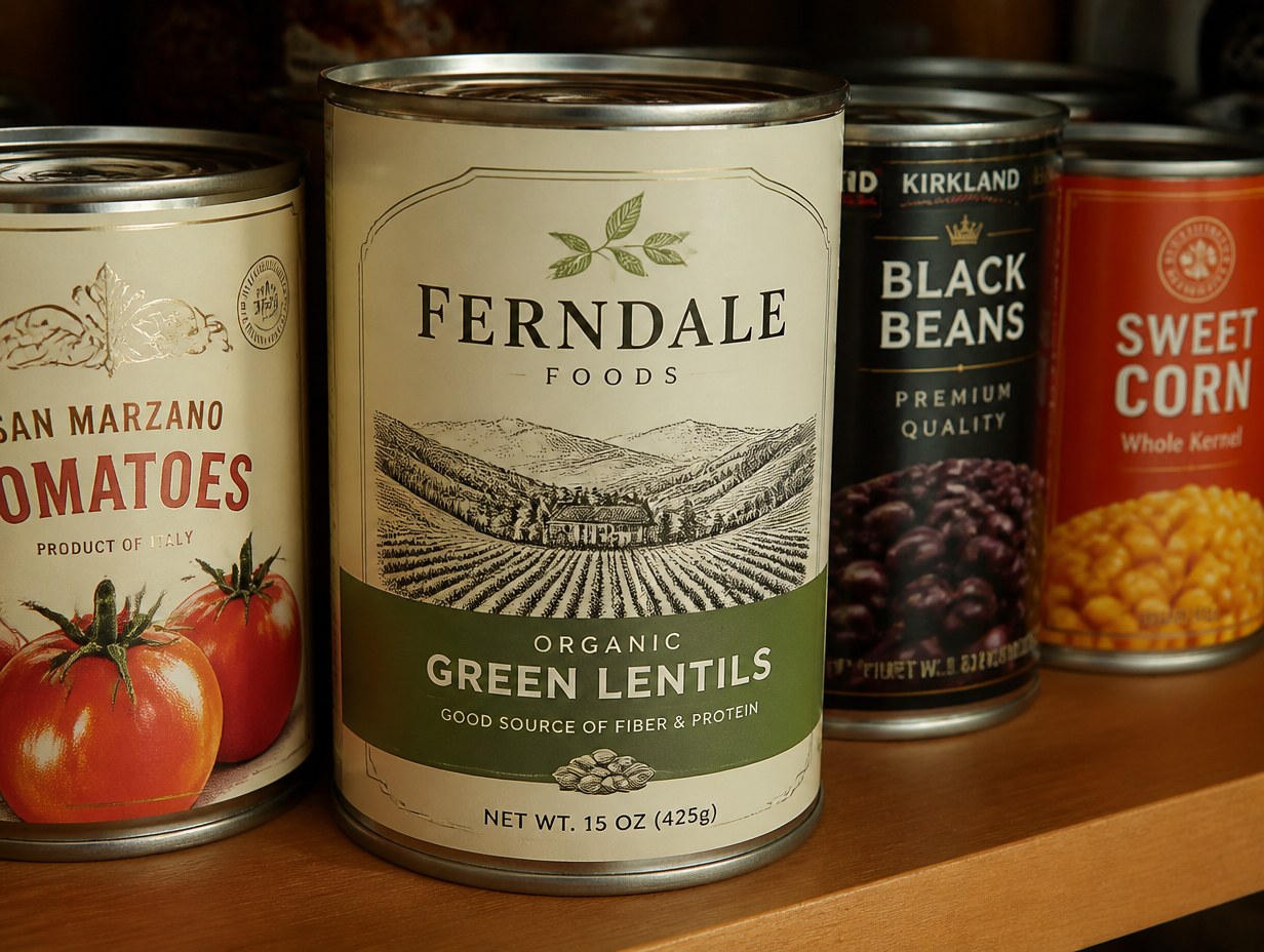 AI-generated tin can label mockup sample