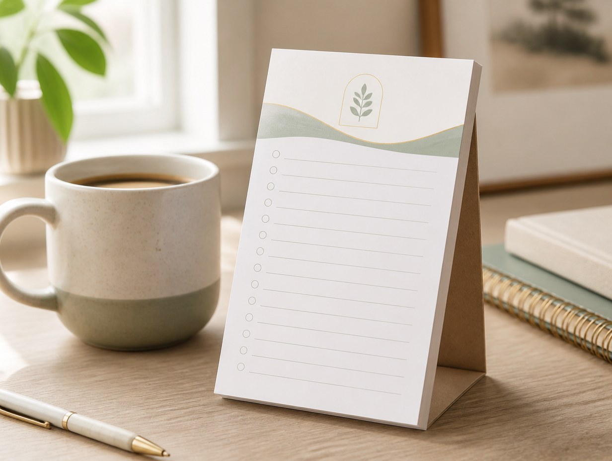 AI-generated to-do list pad mockup sample