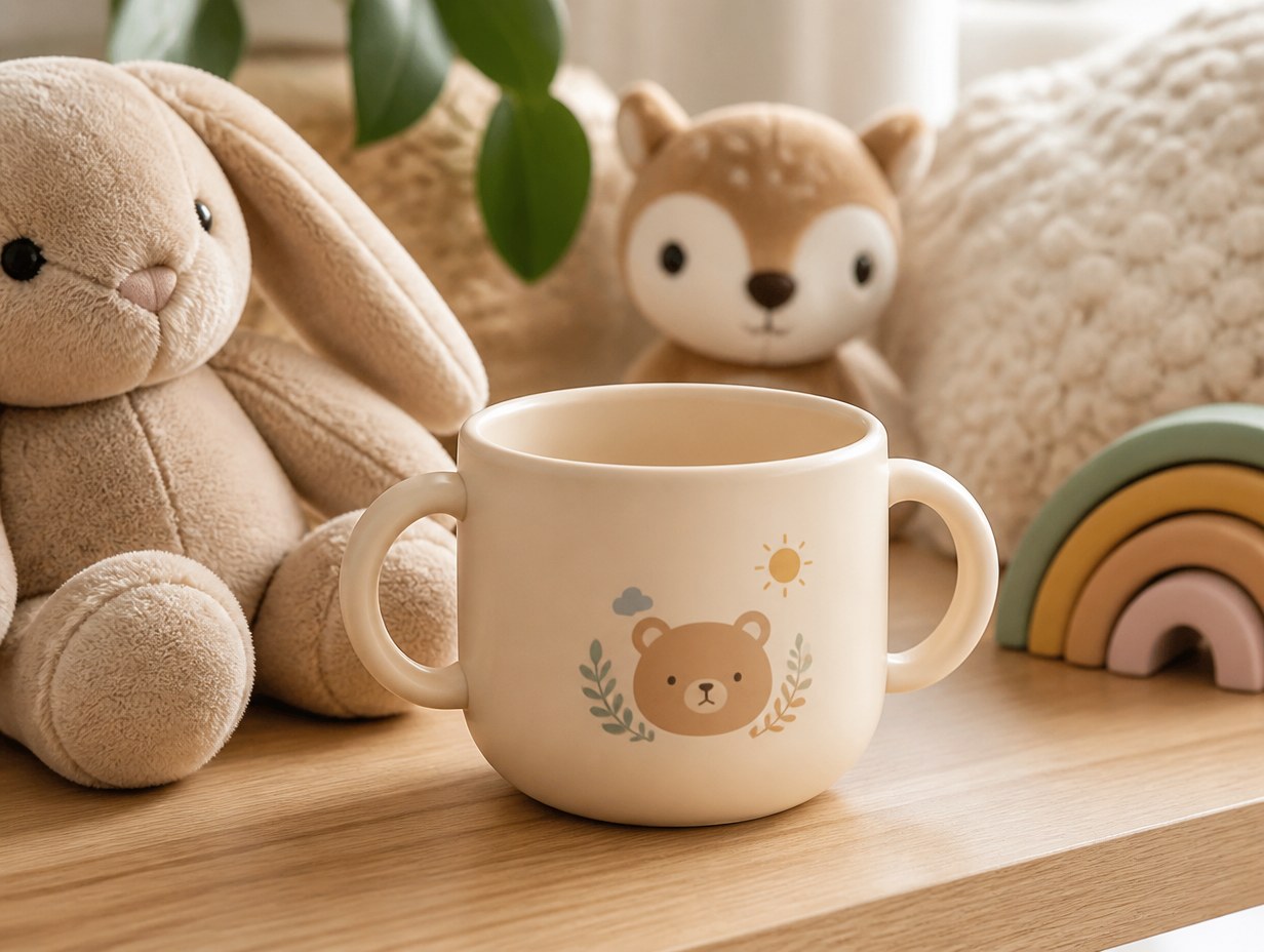 AI-generated toddler cup mockup sample
