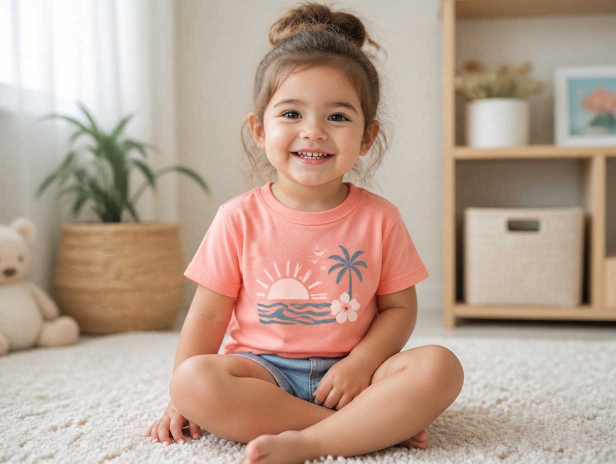 Toddler Graphic Tee mockup example