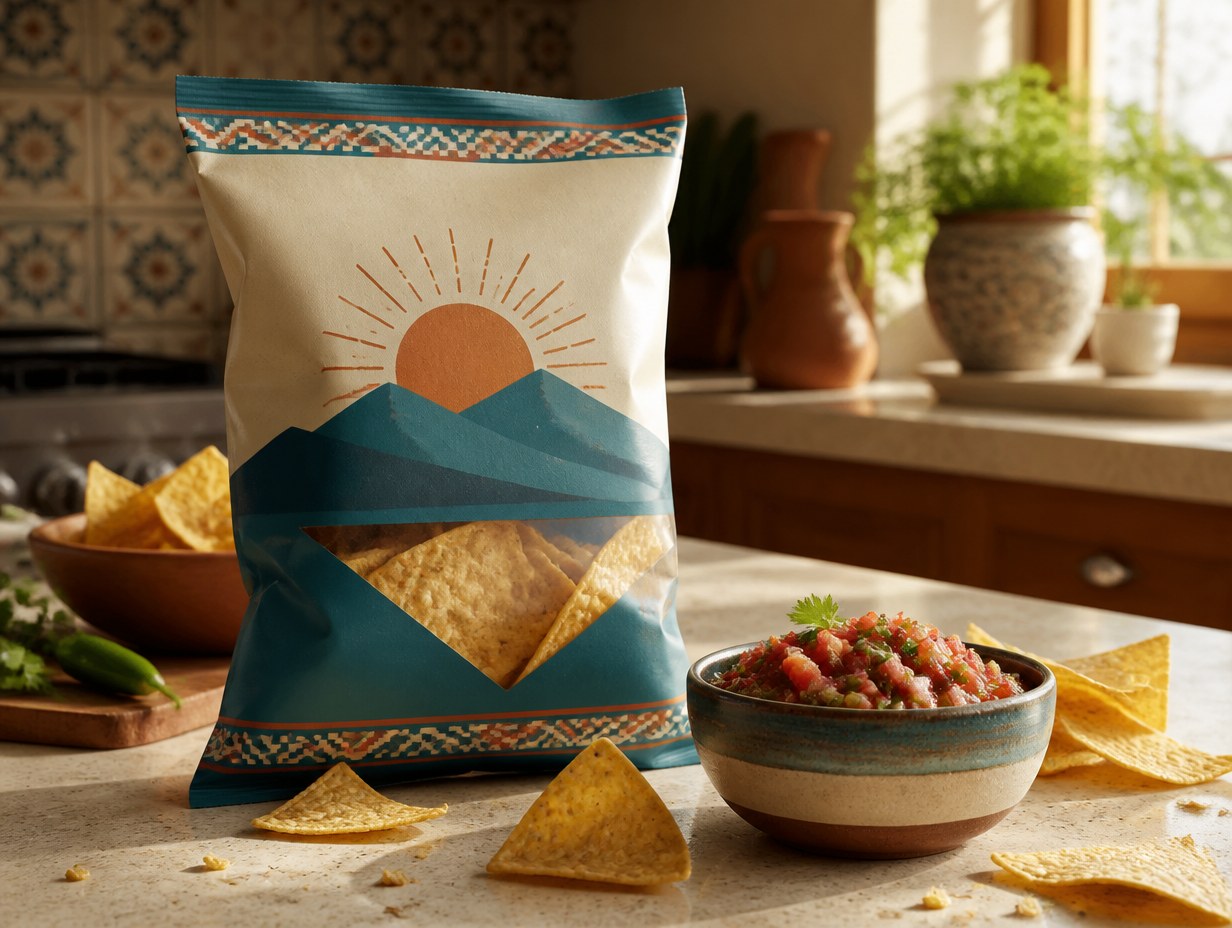 Tortilla Chip Bag mockup example