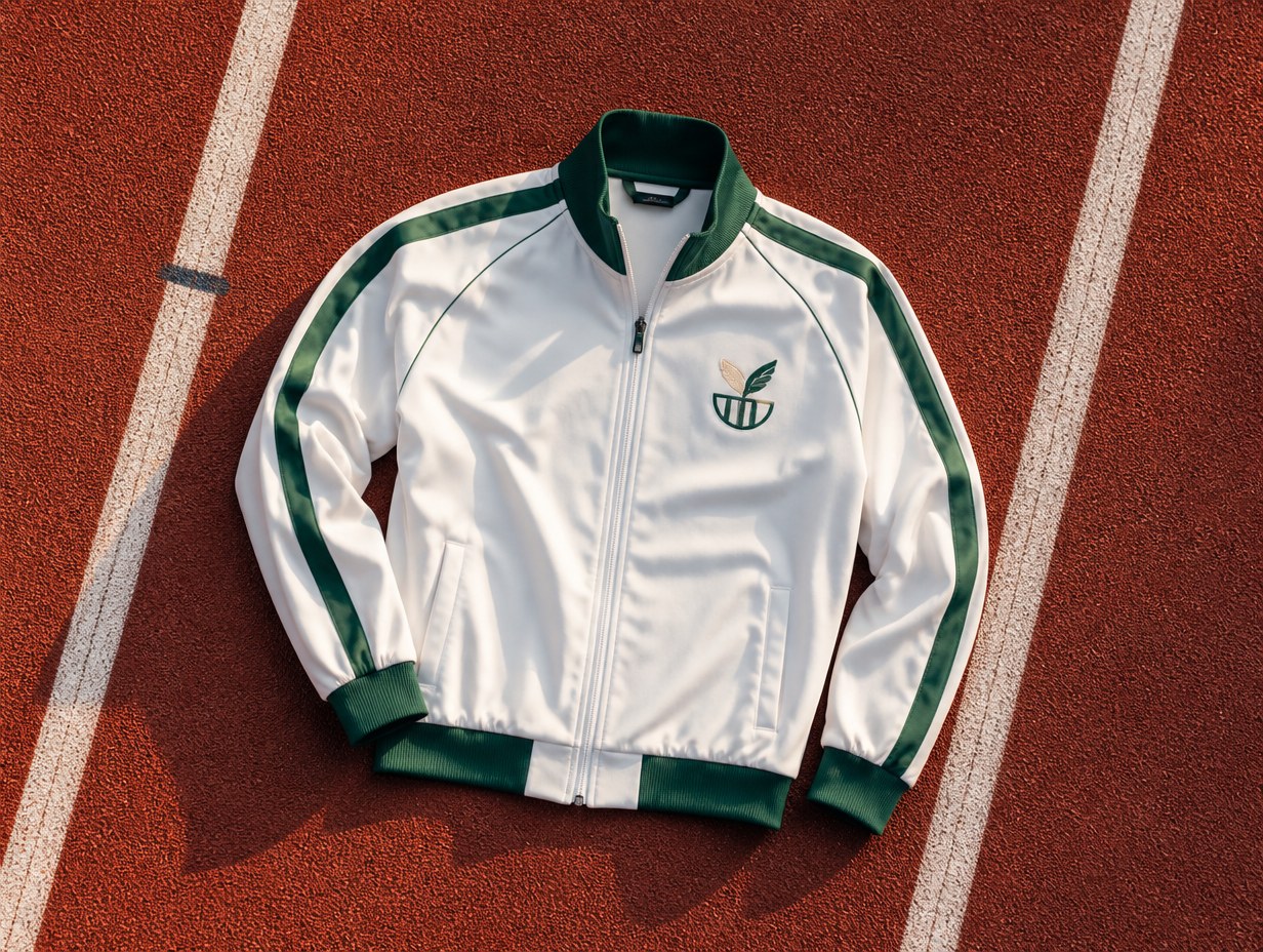 AI-generated track jacket mockup sample