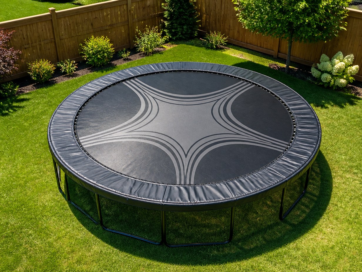 AI-generated trampoline mockup sample