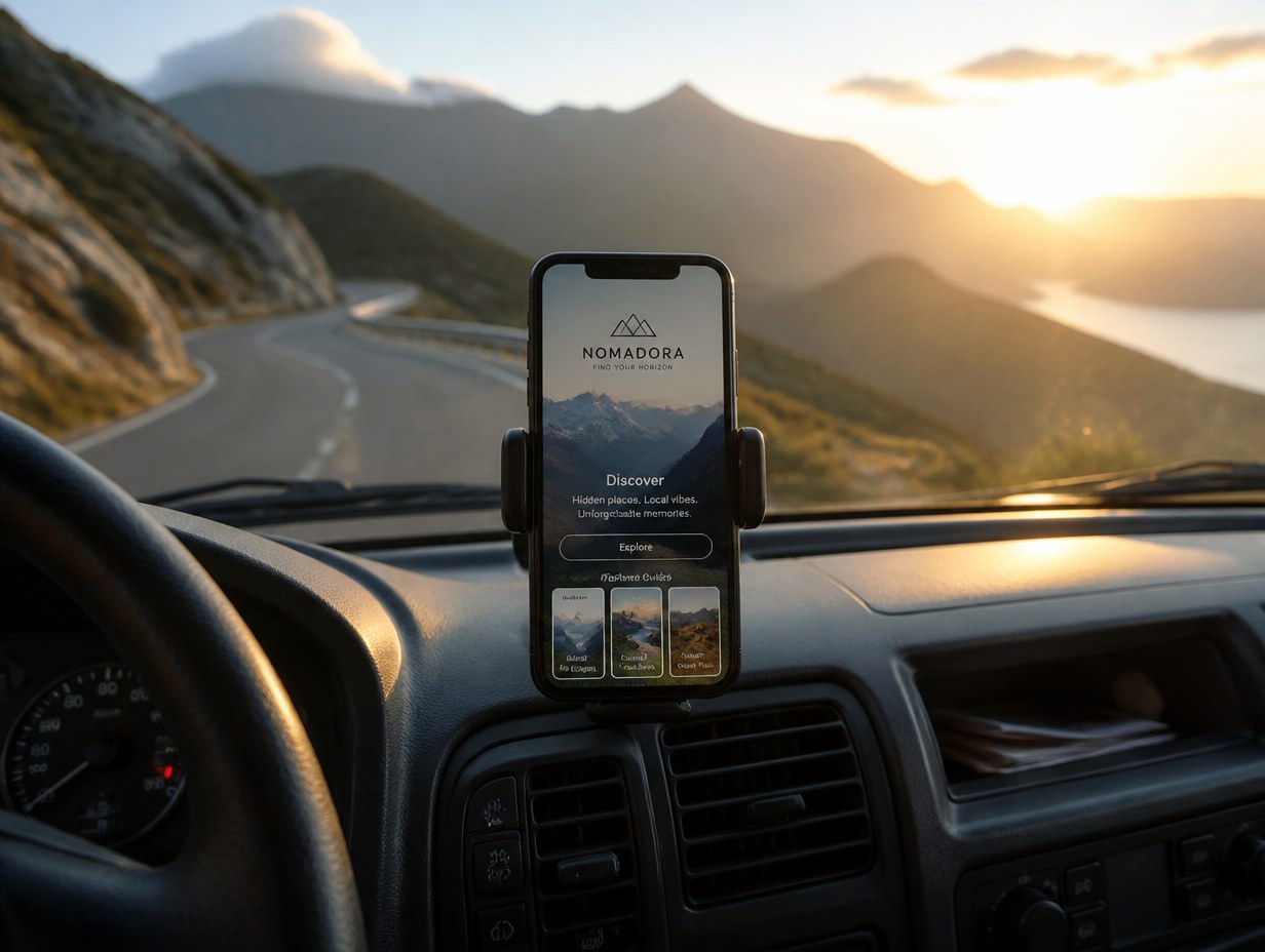 Travel App mockup example
