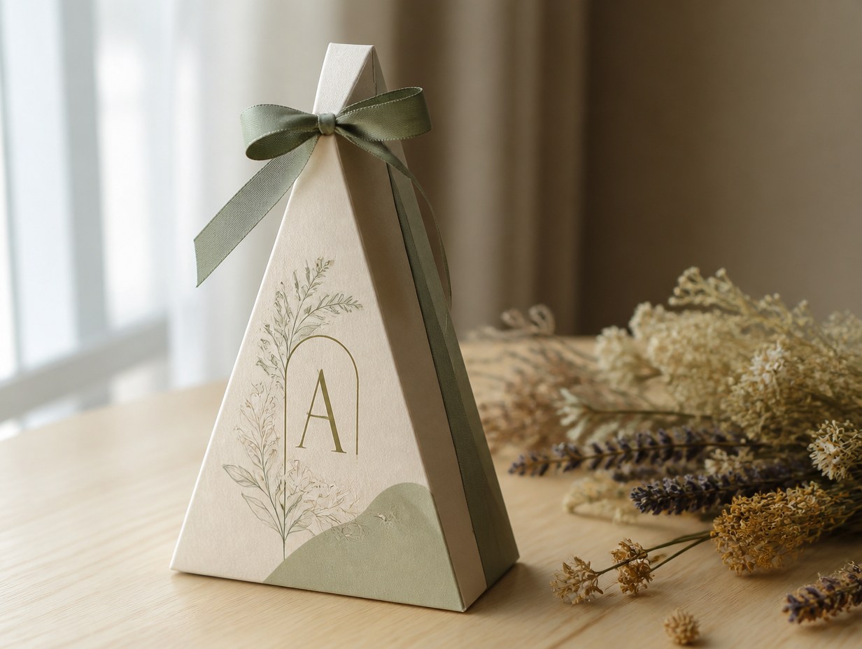 Triangle Gift Box mockup example