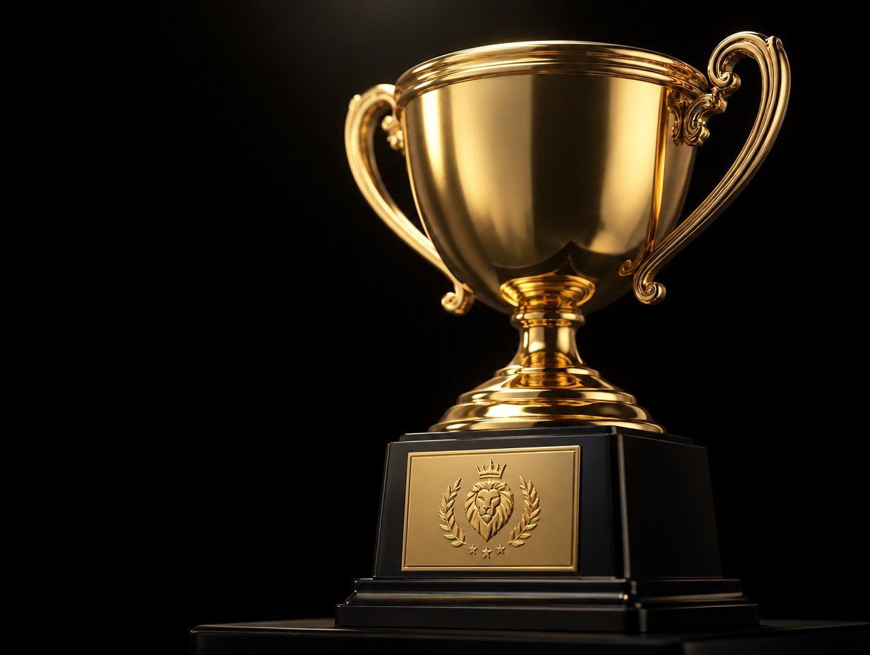 AI-generated trophy logo mockup sample
