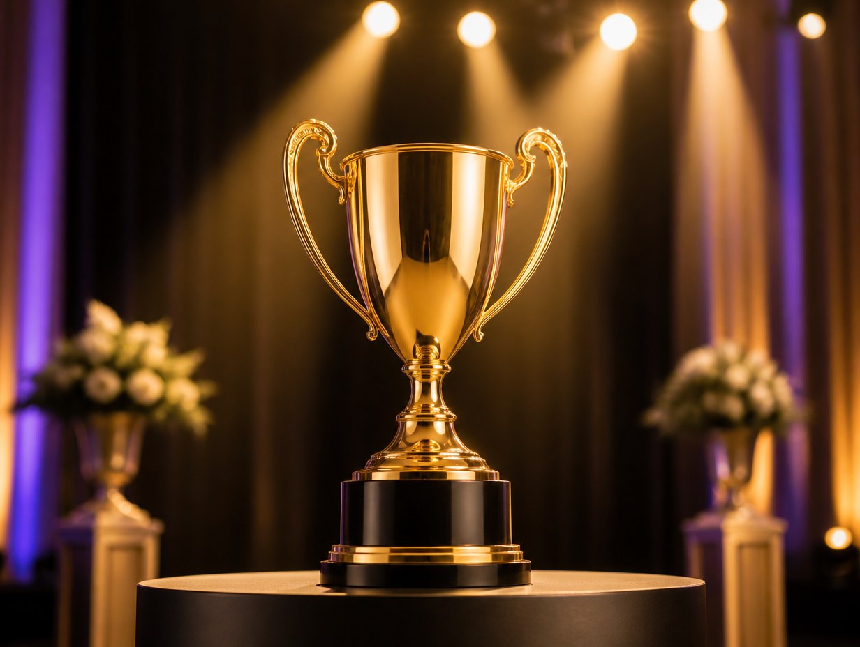 AI-generated trophy mockup sample