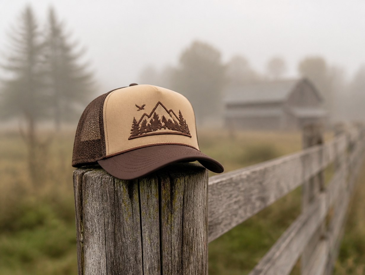 AI-generated trucker hat mockup sample