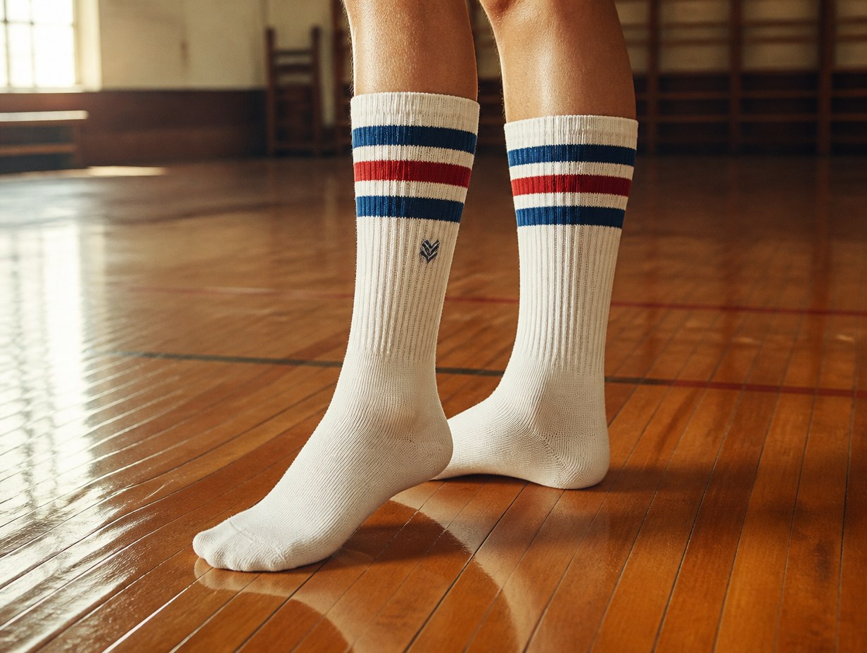 AI-generated tube socks mockup sample