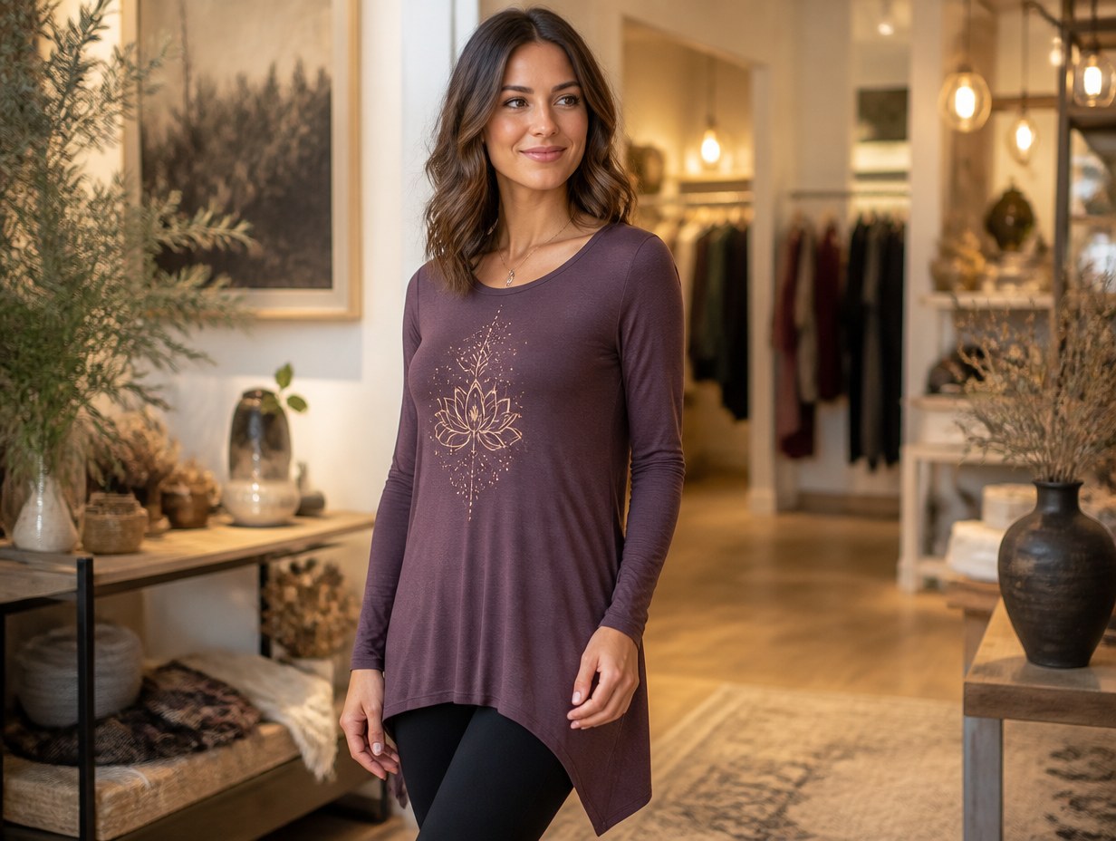 AI-generated tunic top mockup sample