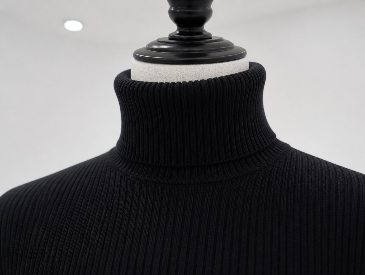 AI-generated turtleneck sweater mockup sample