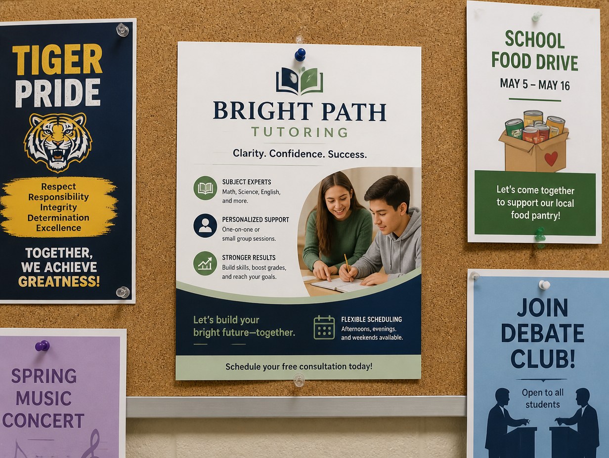 Tutoring Flyer mockup example