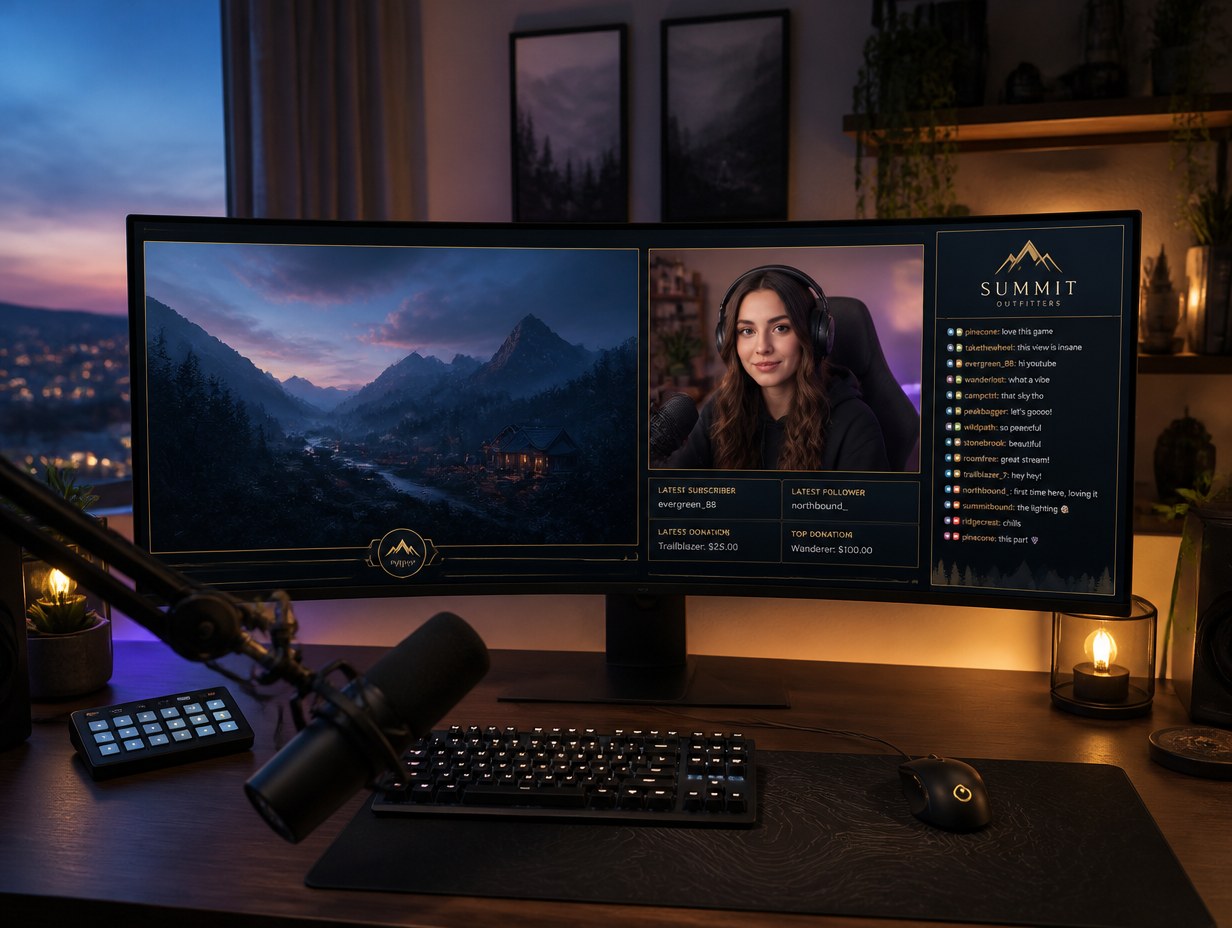 AI-generated twitch chat overlay mockup sample