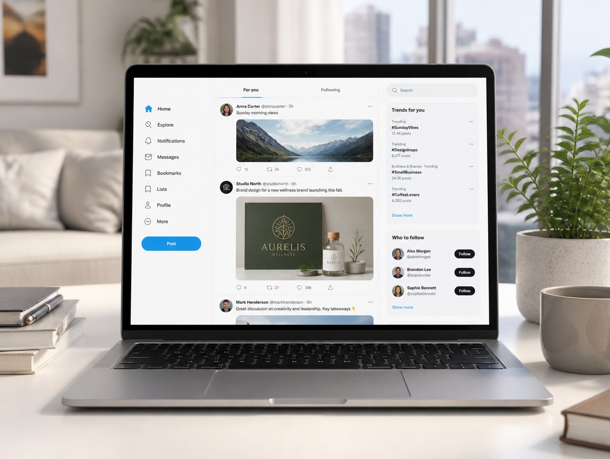 AI-generated twitter post mockup sample