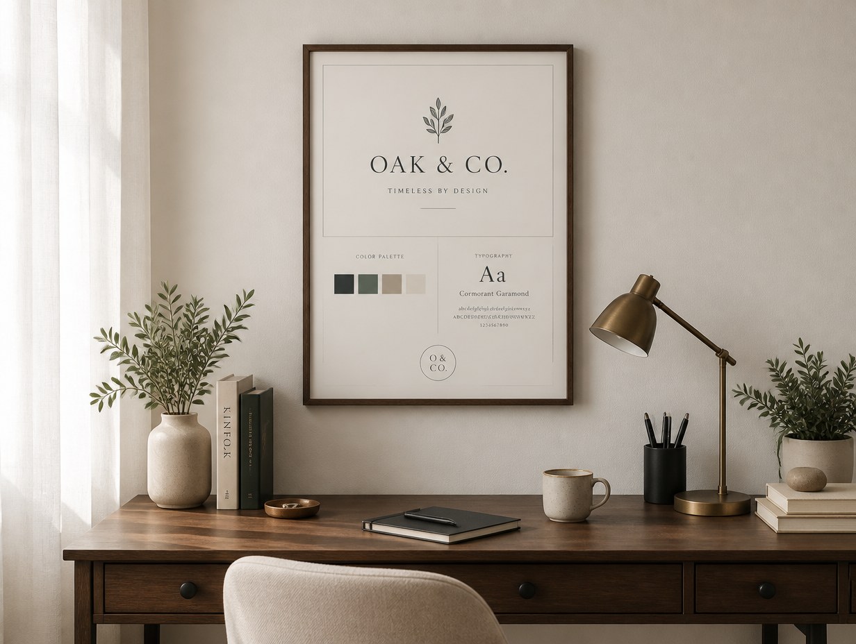 AI-generated typography print mockup sample