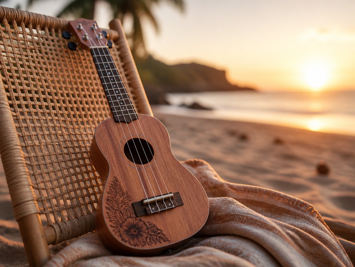 AI-generated ukulele mockup sample