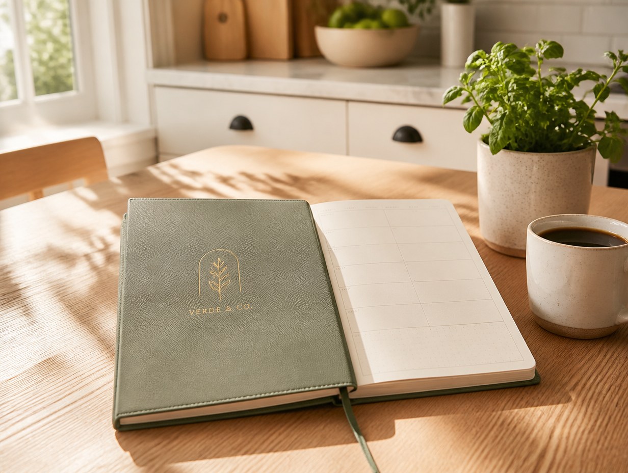 AI-generated undated planner mockup sample