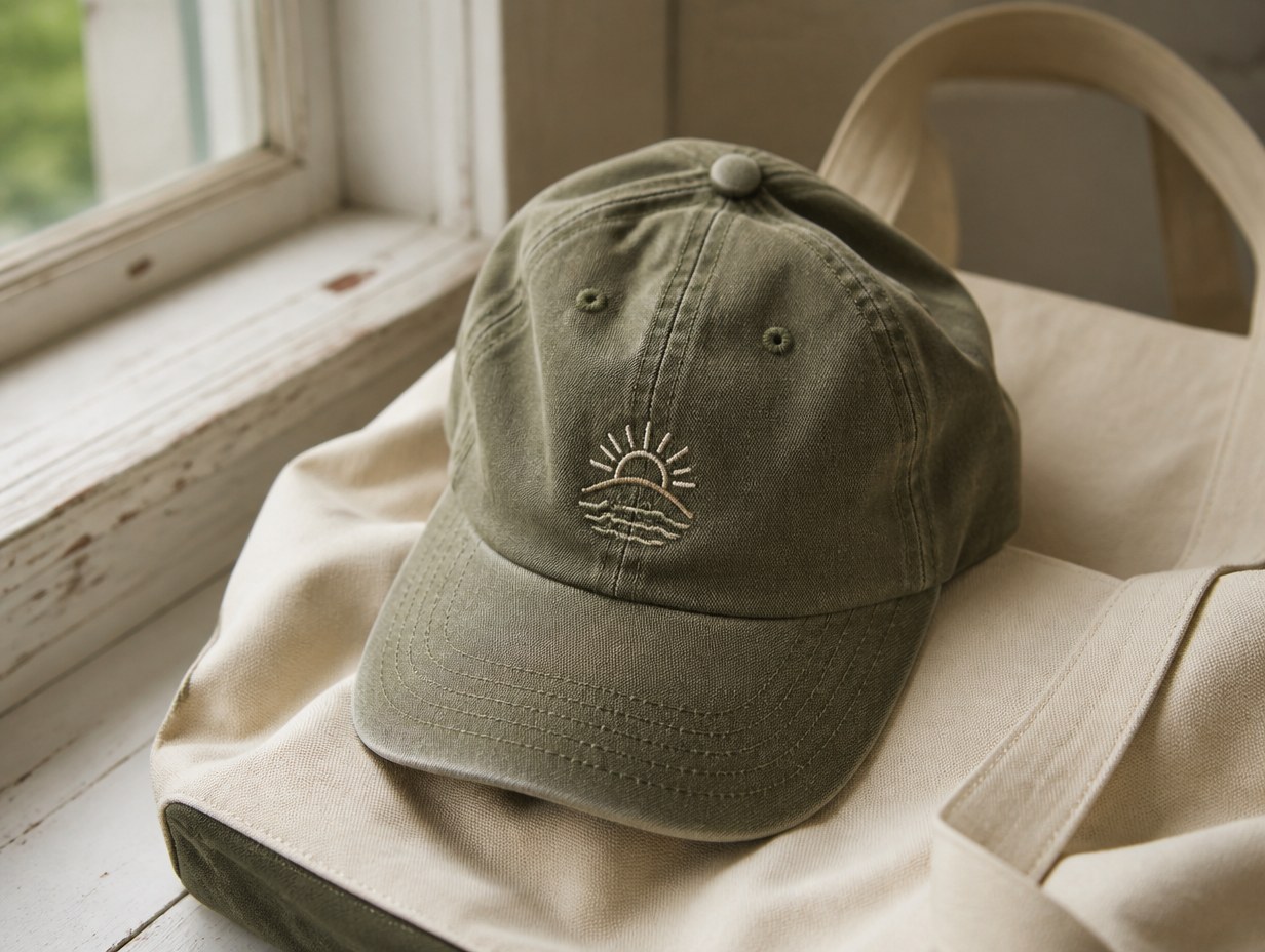 AI-generated unstructured cap mockup sample