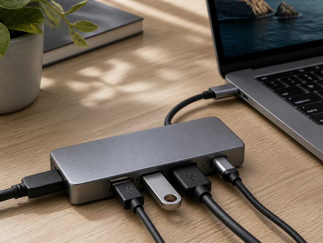 AI-generated usb hub mockup sample