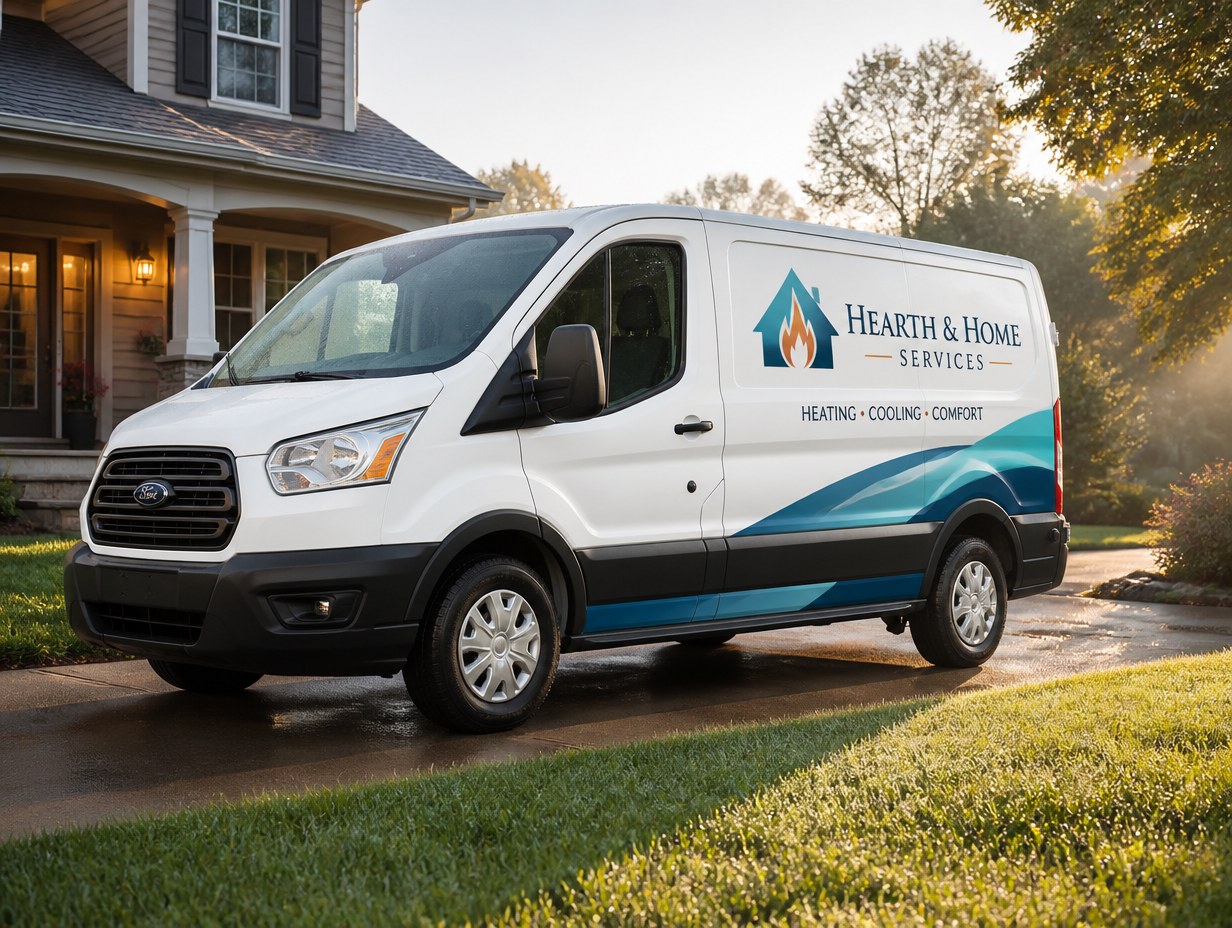 AI-generated van wrap mockup sample