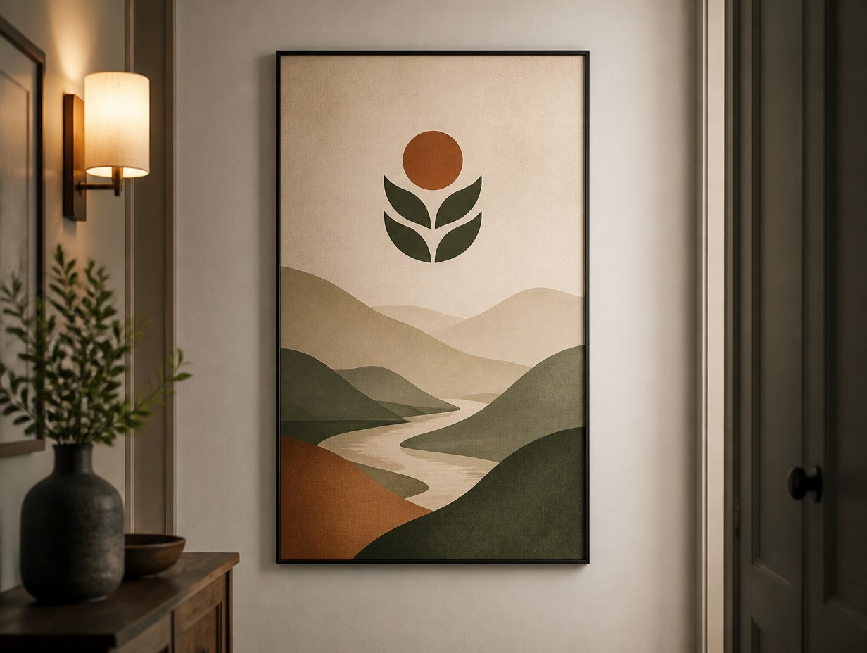 AI-generated vertical poster mockup sample